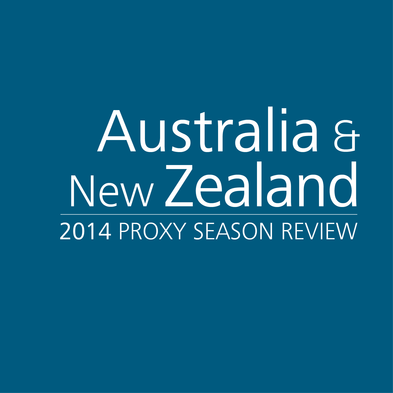 2014 Proxy Season Review: Australia & New Zealand