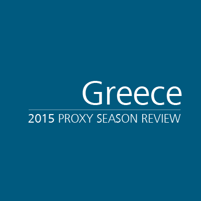 2015 Proxy Season Review: Greece 2015 Proxy Season Review: Greece