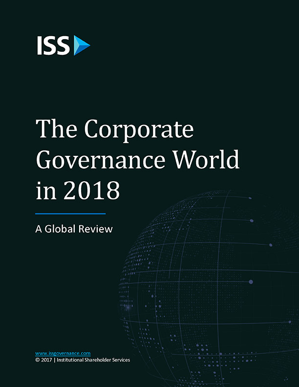 The Corporate Governance World in 2018 The Corporate Governance World in 2018