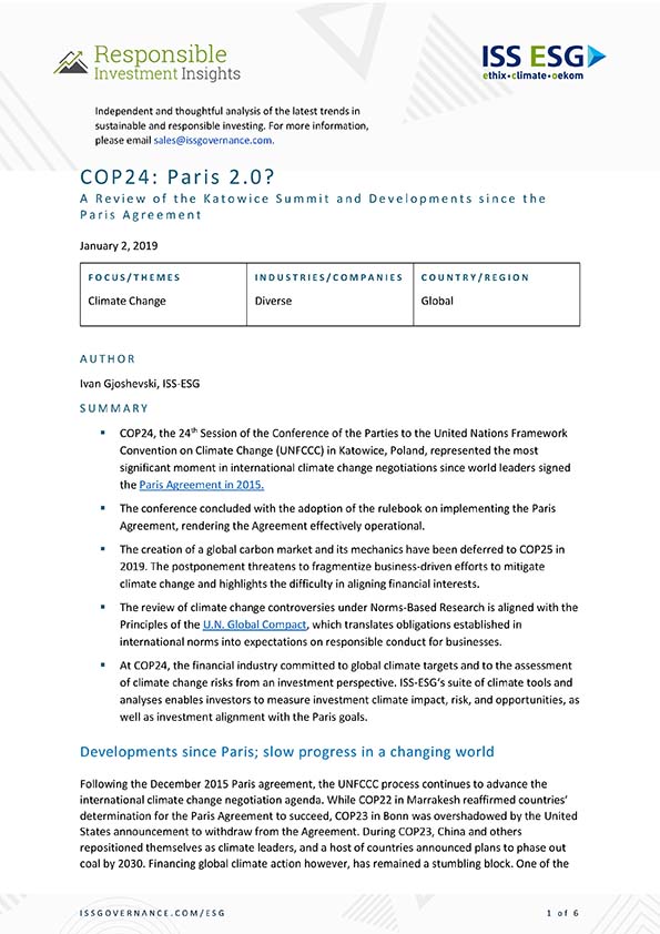 COP24: Paris 2.0?