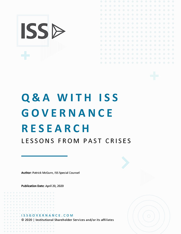 Q&A with ISS Governance Research Q&A with ISS Governance Research