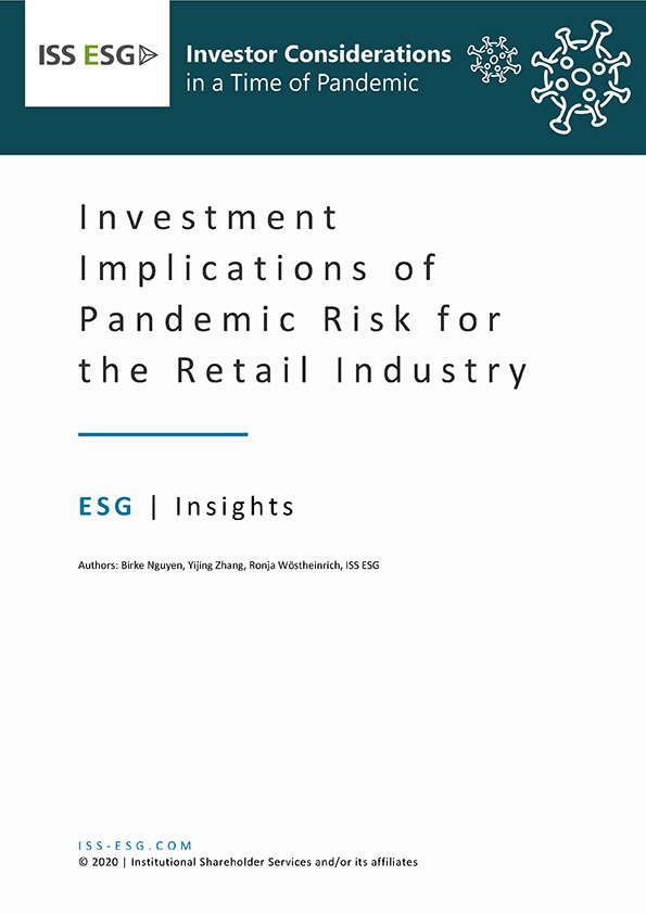 Investment Implications of Pandemic Risk for the Retail Industry Investment Implications of Pandemic Risk for the Retail Industry