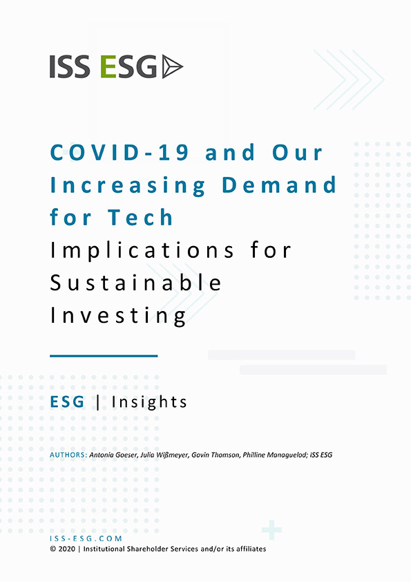 COVID-19 and Our Increasing Demand for Tech: Implications for Sustainable Investing