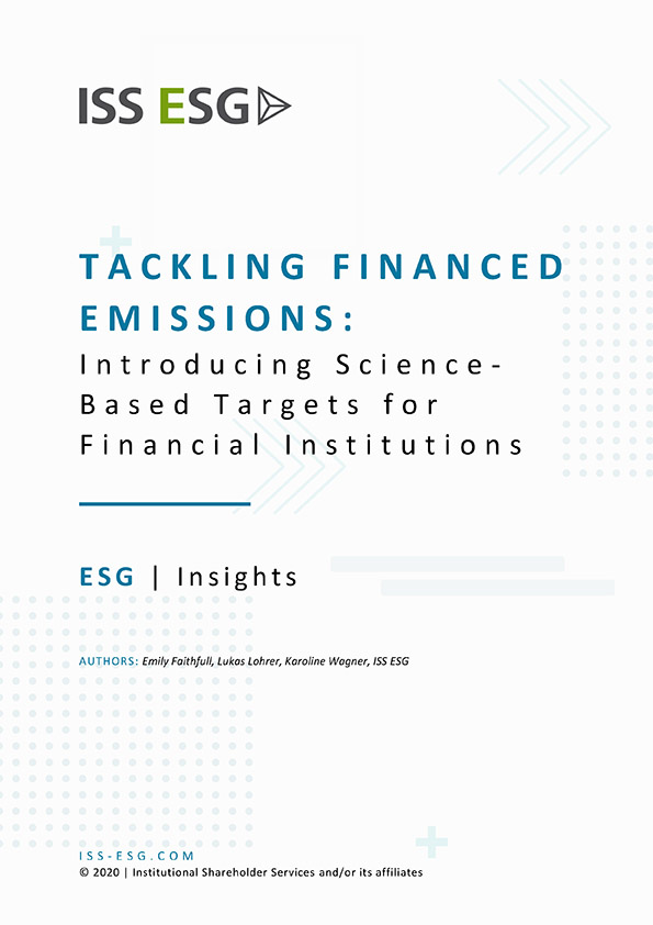 Tackling Financed Emissions: Introducing Science-Based Targets for Financial Institutions Tackling Financed Emissions: Introducing Science-Based Targets for Financial Institutions