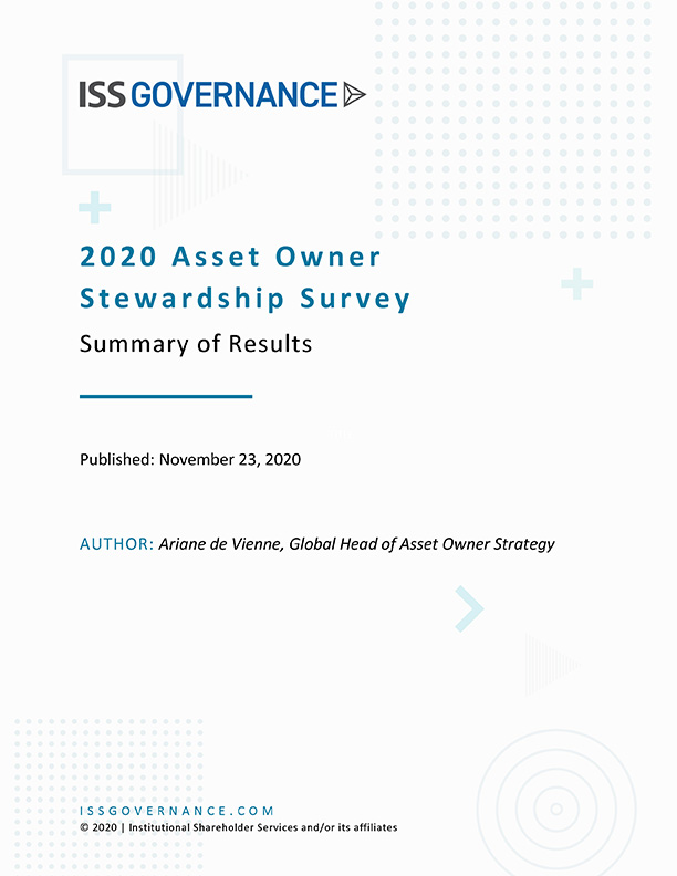 2020 Asset Owner Stewardship Survey