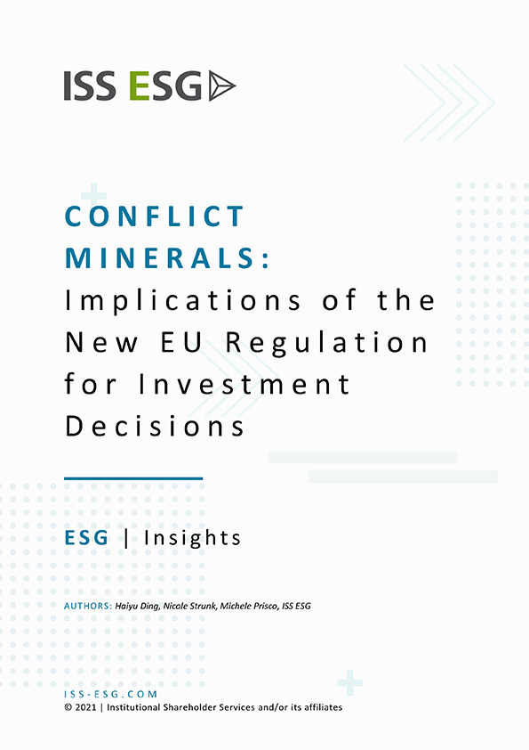 Conflict Minerals: Implications of the New EU Regulation for Investment Decisions Conflict Minerals: Implications of the New EU Regulation for Investment Decisions