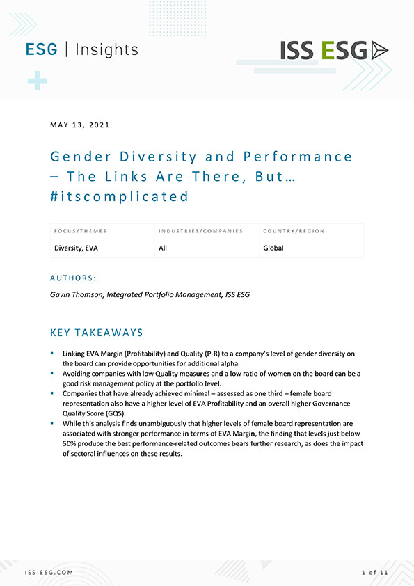 Gender Diversity and Performance