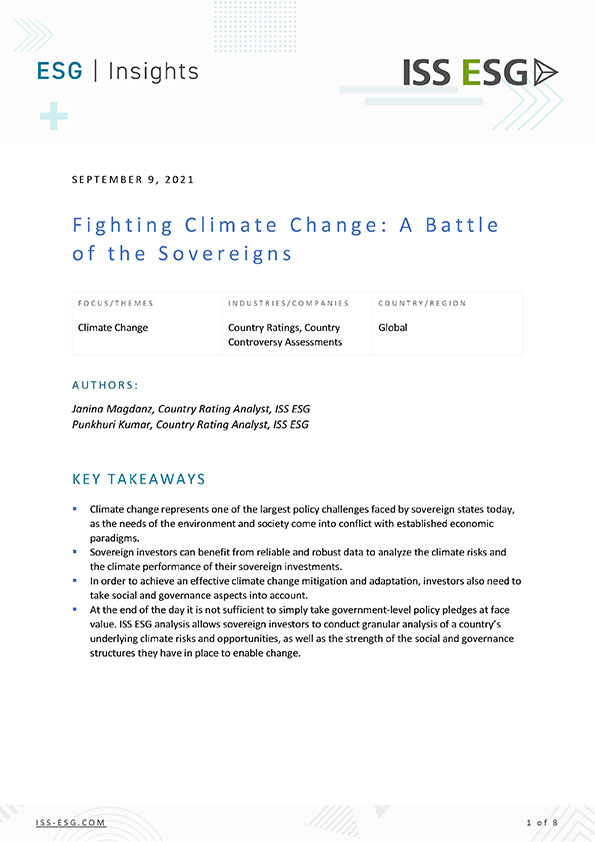 Fighting Climate Change: A Battle of the Sovereigns