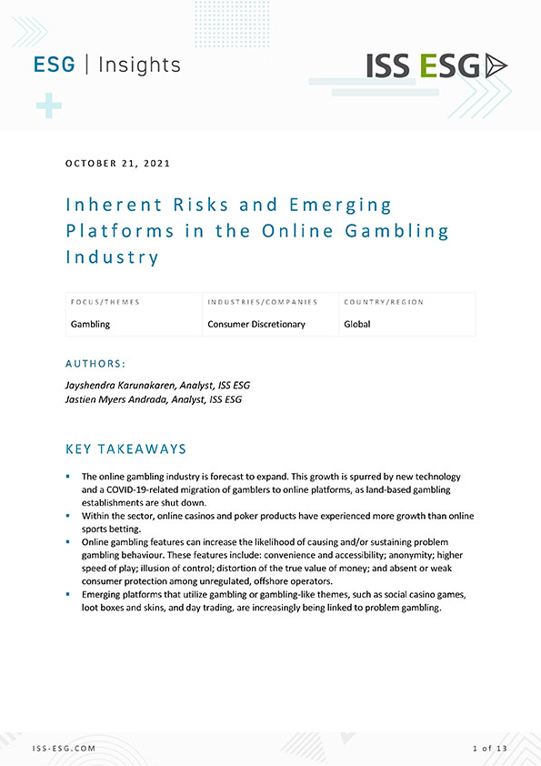 Inherent Risks and Emerging Platforms in the Online Gambling Industry