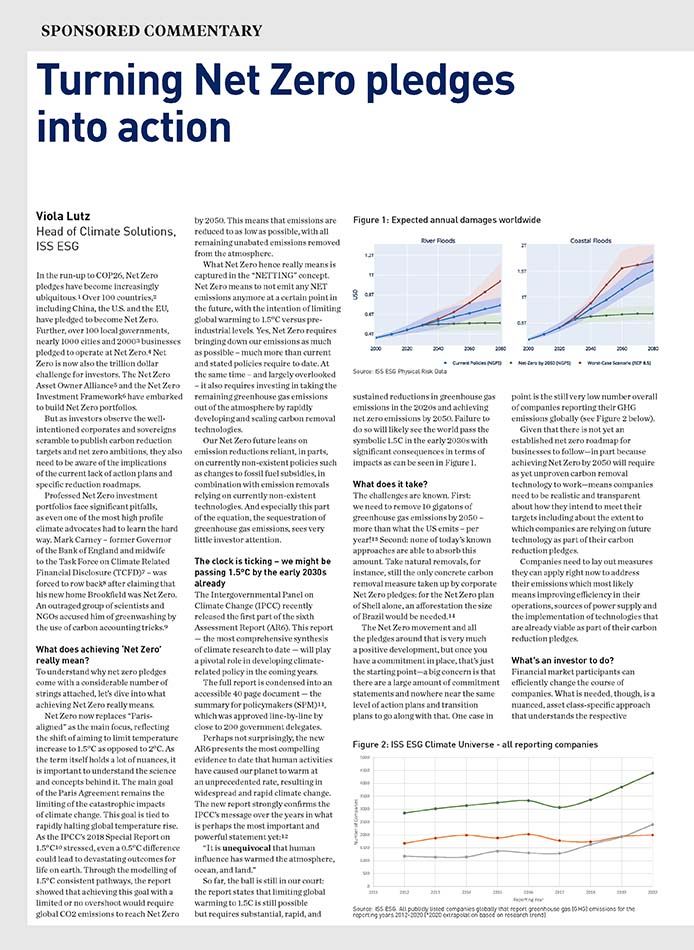 Turning Net Zero Pledges Into Action