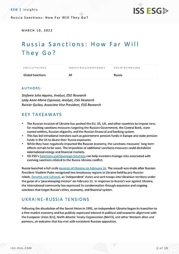 Russia Sanctions: How Far Will They Go?