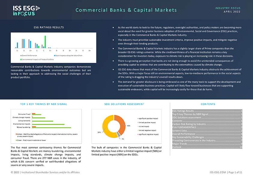InFocus: Commercial Banks & Capital Markets InFocus: Commercial Banks & Capital Markets