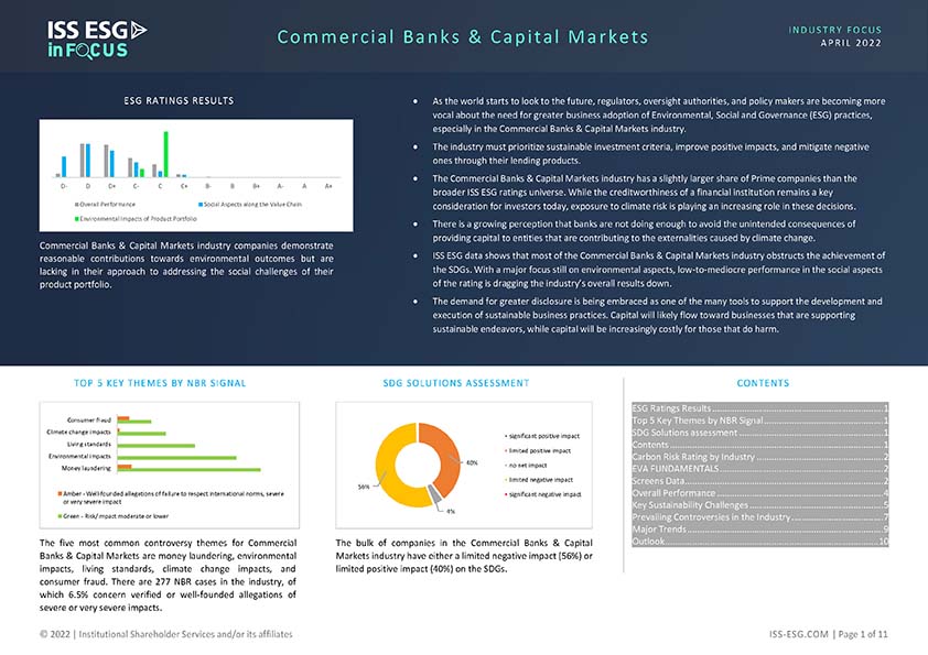 InFocus: Commercial Banks & Capital Markets