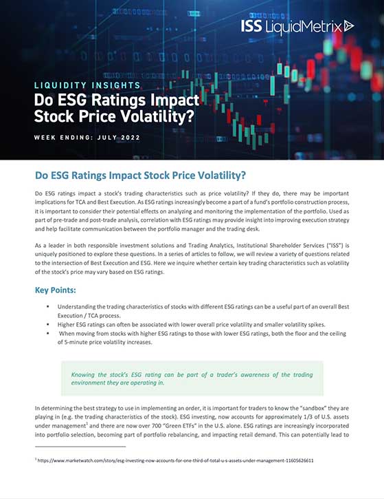 Do ESG Ratings Impact Stock Price Volatility?