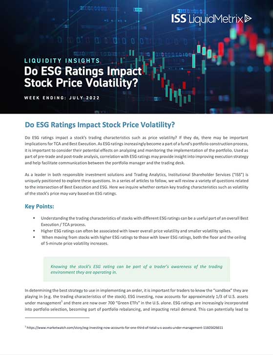 Do ESG Ratings Impact Stock Price Volatility? Do ESG Ratings Impact Stock Price Volatility?