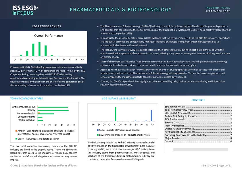 InFocus: Pharmaceuticals & Biotechnology