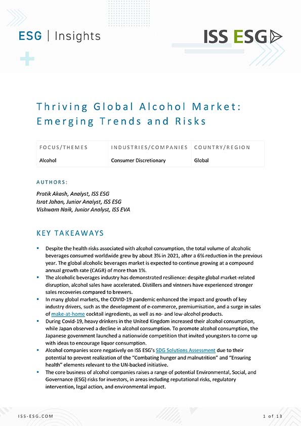 Thriving Global Alcohol Market: Emerging Trends and Risks