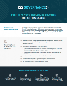 Meet Regulatory Standards for Disclosure with Form N-PX Vote Disclosure Solution