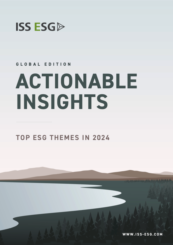 Actionable Insights TOP ESG THEMES OF 2024 Cover image