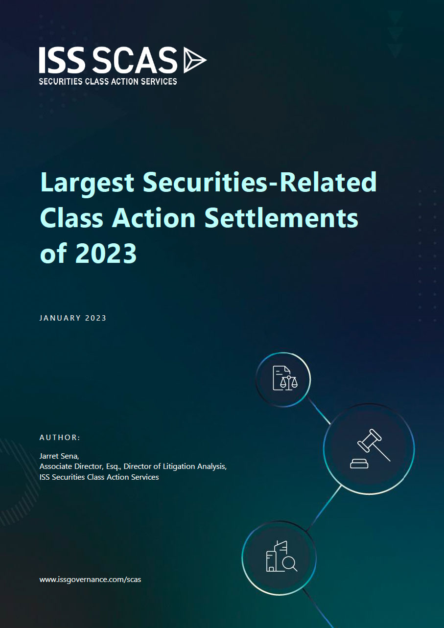 Largest Securities-Related Class Action Settlements of 2023