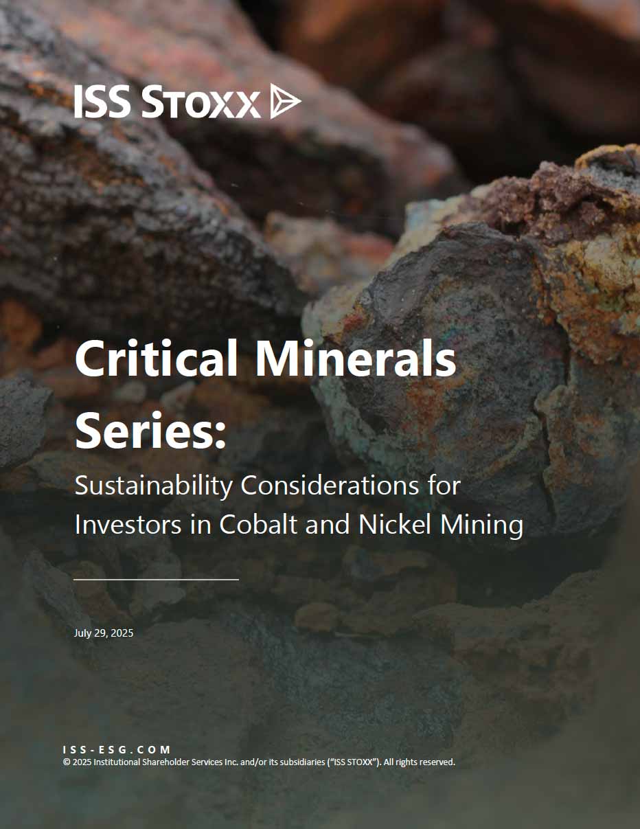 Critical Mineral Series: Sustainability Considerations for Investors in Cobalt and Nickel Mining Critical Mineral Series: Sustainability Considerations for Investors in Cobalt and Nickel Mining